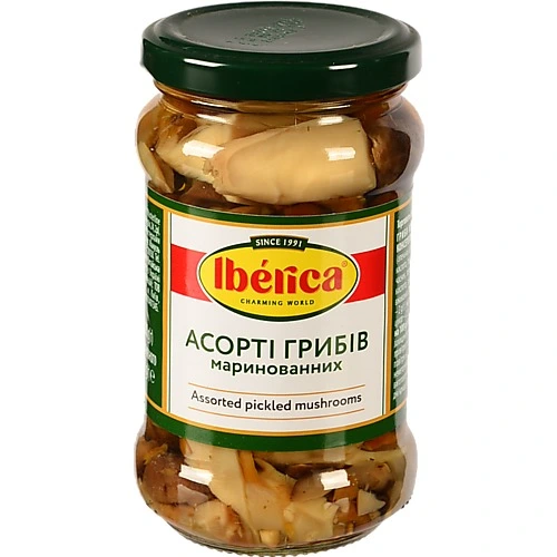 Гриби Iberica 280г асорті мариновані ск.