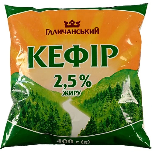 Кефір Галичина 400мл 2.5% п.е