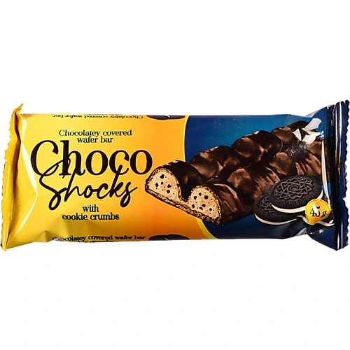Вафлі з крихтою печива Choco-Shocks Polus м/у 45г