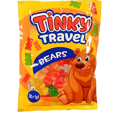 Цукерки желейні Bears Tinky Travel Vale м/у 70г
