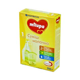 Суміш Мілупа 350г 1 молочна суха