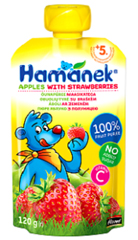 Пюре Hamanek 120г яблуко полуниця