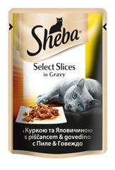 Корм Sheba 85г cig pou курка яловичина в соусі