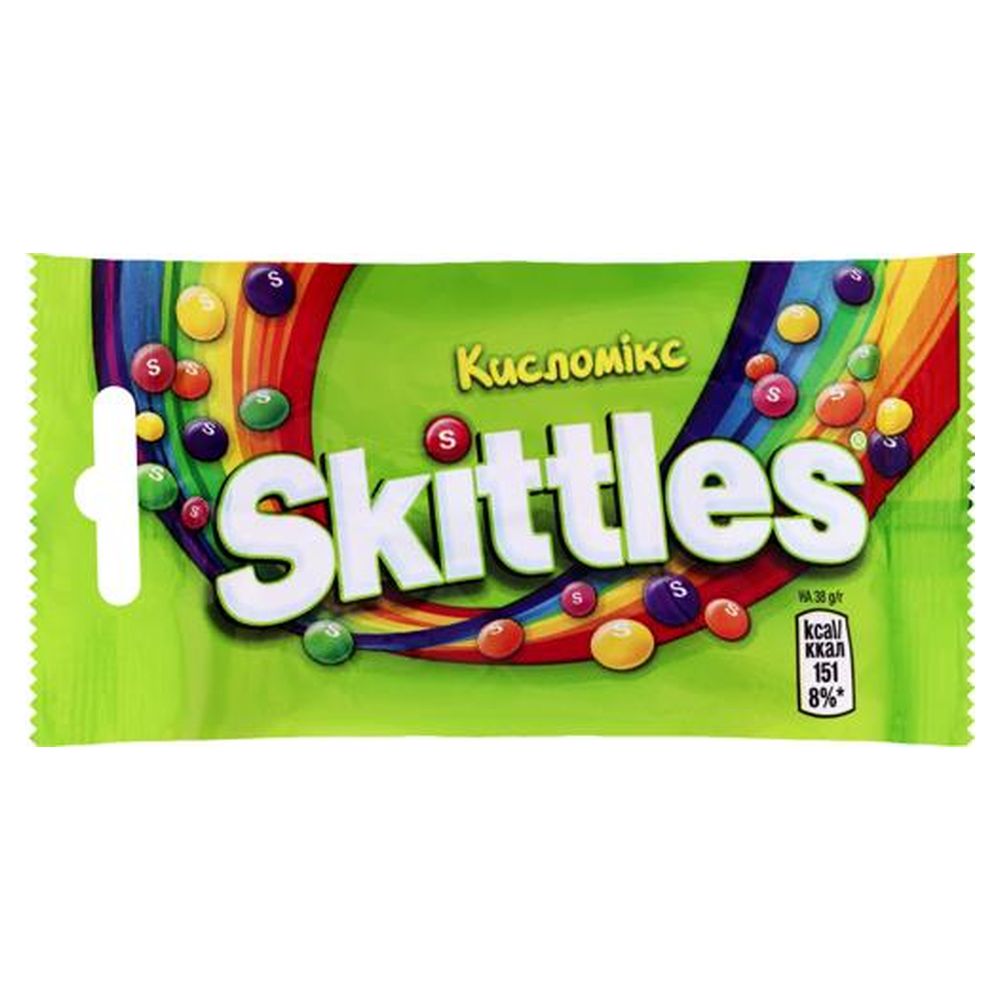 Драже Skittles Супер Кислий Мікс 38г (12656)