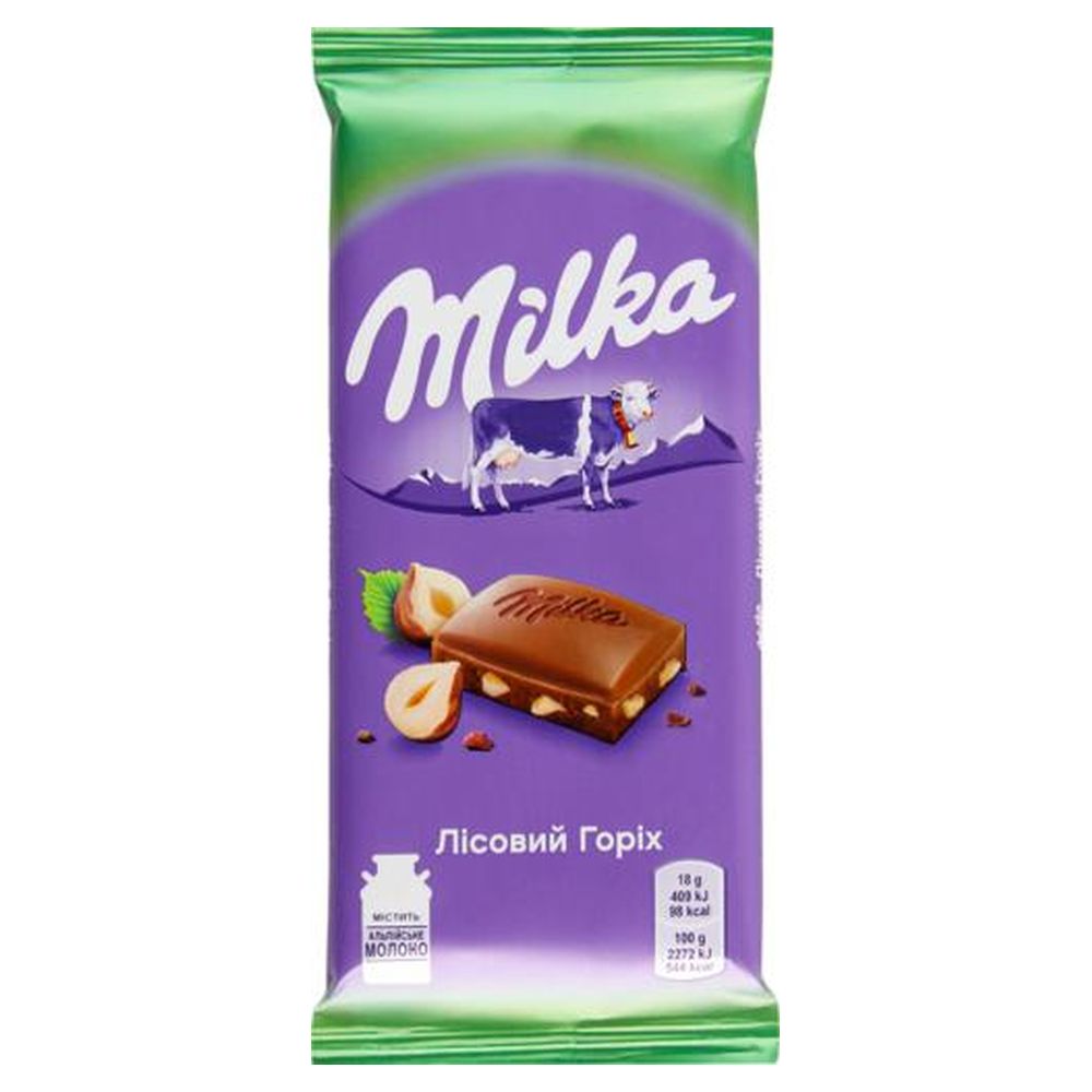 Шоколад Milka лісовий горіх 90г (13486)