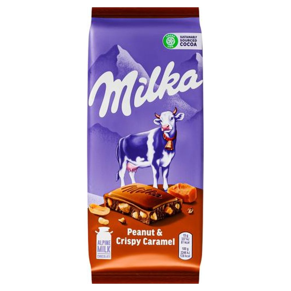 Шоколад Milka карамель-арахіс 90г (38756)