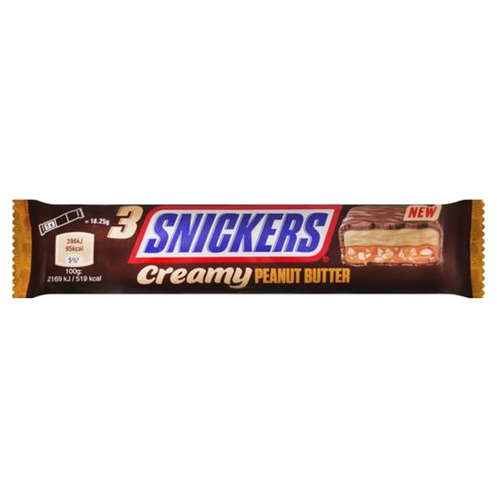 Батончик шок. Snickers Creamy арах.масло 54,75г (41191)