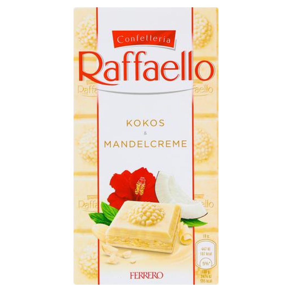 Шоколад Raffaello білий, мигдаль 90г (43234)