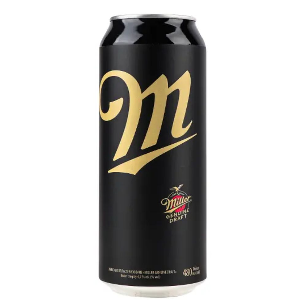 Пиво Miller Genuine Draft ж.б. 0,48л (46094)