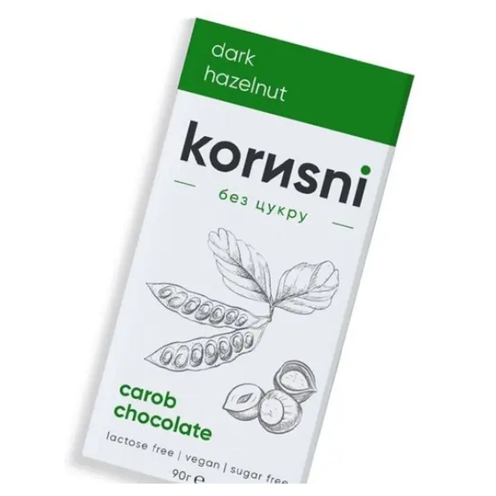 Шоколад Korиsni чорн. Фундук 90г (46481)