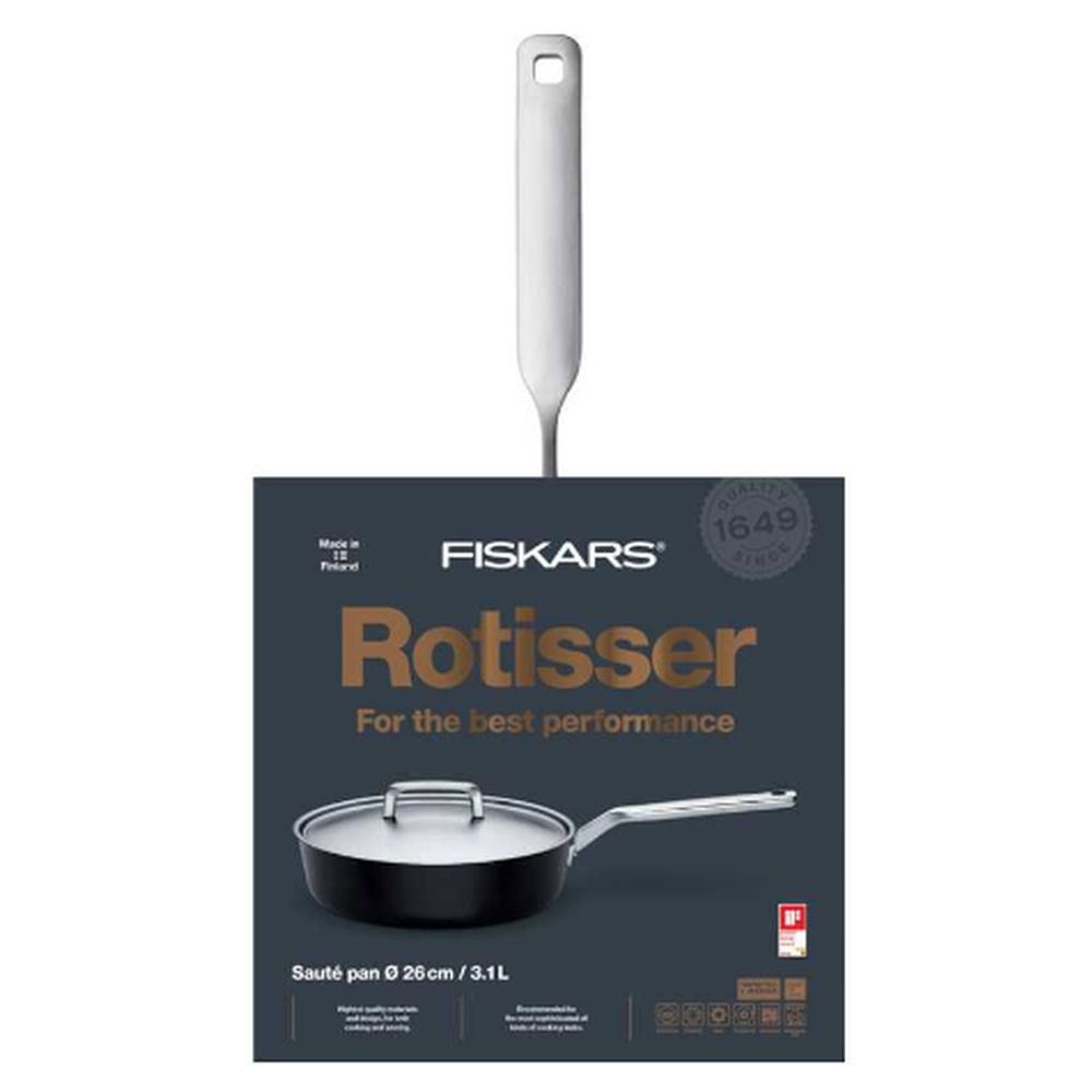 Сотейник Fiskars Rotisser з кришкою 26 см (46866)