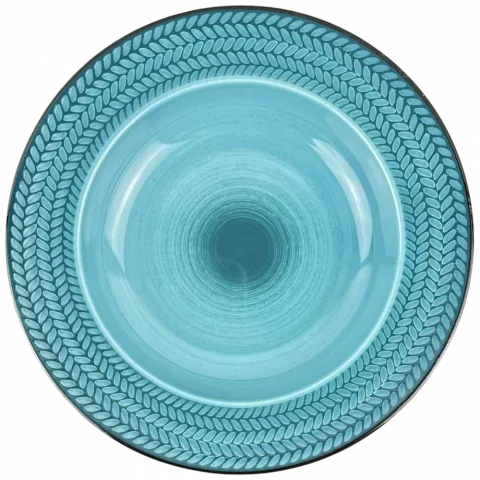 Тарілка супова кер. 23,4 см блакитна арт. 16191-1-16191 И306