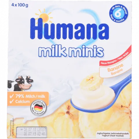 Продукт кисломол. Humana 400 г банан