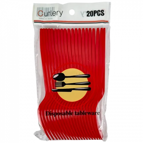 Виделки пластикові 155мм 20шт. Червоний арт. 34901A-14 И887