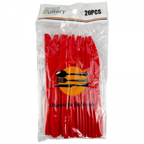 Ножі пластикові 155мм 20шт. Червоний арт. 34901A-12 И764