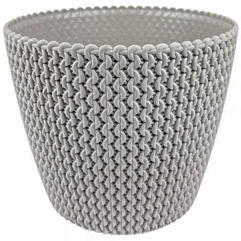 Горщик д/квітів PP Splofy 22 см мокка DSP220-7529U плетен И955 (Польща)