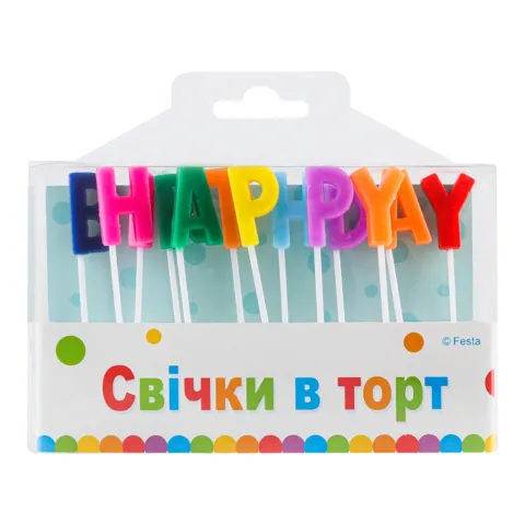 Свічки д/торту Party Favors Літери 13 шт.