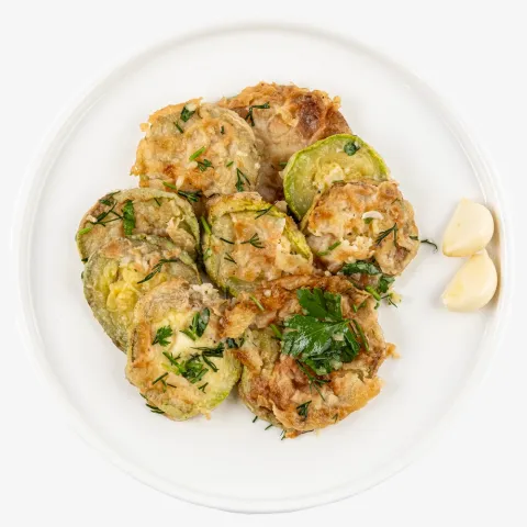 Кабачки смажені з часниковим соусом ваг. Кулінар.