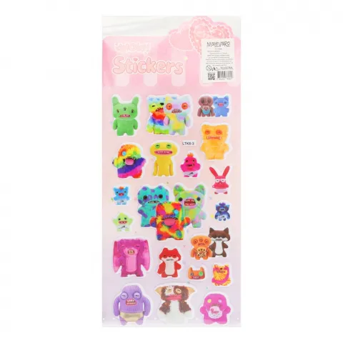 Наліпки дит. Маlevaro об`ємні  21 12,5х28 см 12шт. в ас.