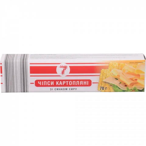 Чипси 7` 70 г зі смаком сиру (кор.)`