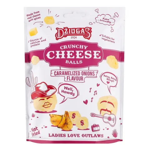 Кульки хруст. сух. сиру Dziugas 40г карамел. циб. (Литва)