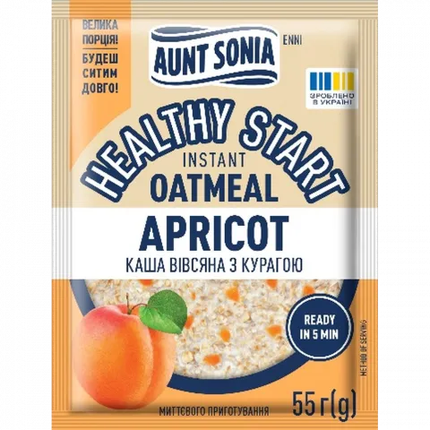 Каша Aunt Sonia вівсяна 55 г з курагою
