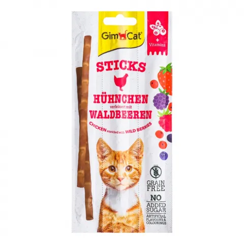 Ласощі д/котів GimCat Superfood 3х5 г з куркою та ліс.яг.