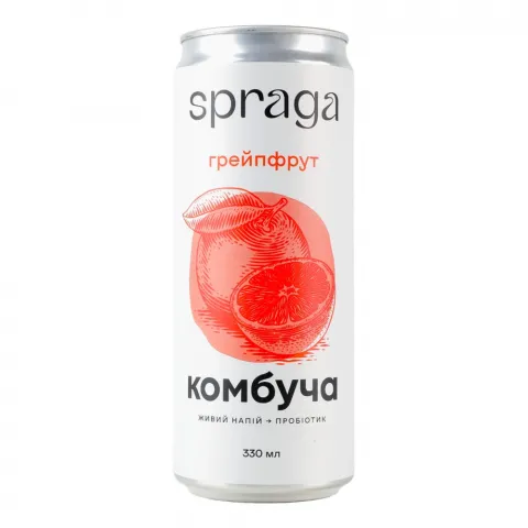 Напій б/алк. Spraga 0,33 л з/б Комбуча Грейпфрут