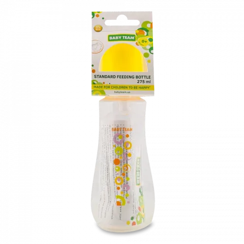 Пляшечка Baby Team 275 мл д/годування з силіконовою соскою 1420