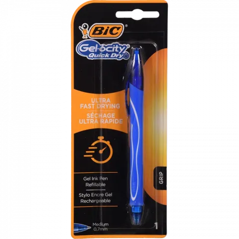 Ручка гелева Bic Gel-ocity Quick Dry синя блістер