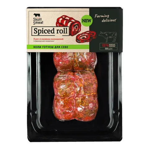 Рулет зі спеціями яловичий Skott Smeat 500 г охолоджений