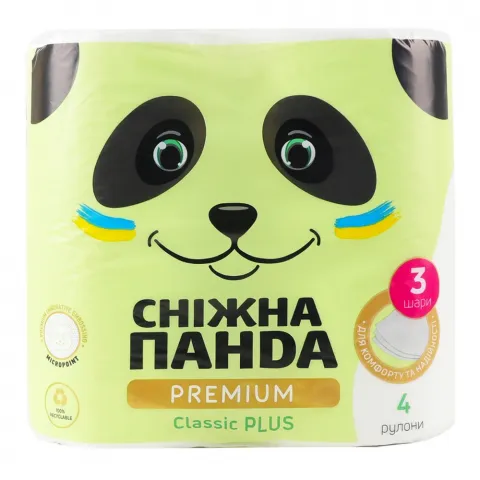 Туал. папір Сніжна панда 4 шт. Premium Classic Plus