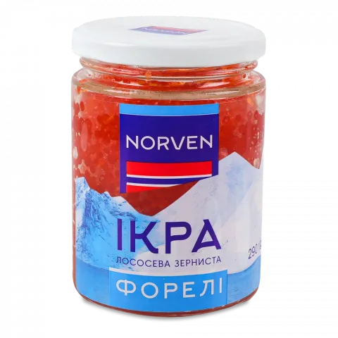 Ікра лососева форелі Norven 290 г скл.