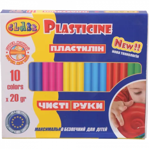 Пластилін Class Чисті руки MAXI 10 шт. ECO 7645С 200 г