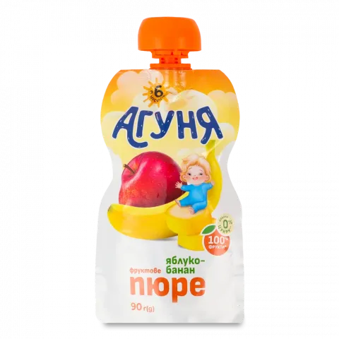 Пюре Агуня 90 г д/пак. Яблуко-банан