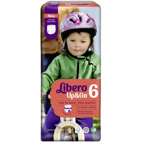 Підг.-трусики Libero 34 шт. Up and Go 6 (13-20 кг)