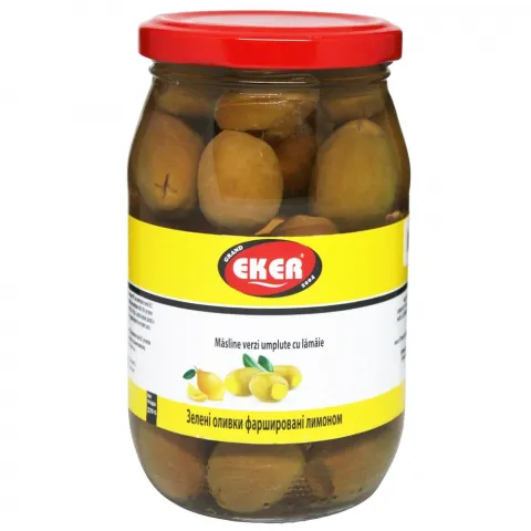 Оливки Eker 360мл зел. фарш. лимоном скл И869 (Туреччина)