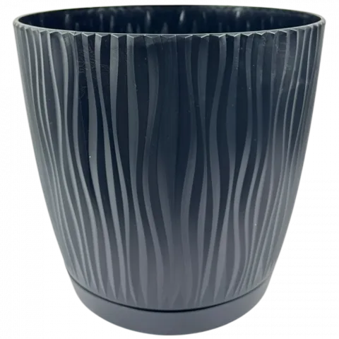Горщик д/квітів PP Sandy P 24 см антрацит DSY240P-S433 И722 (Польща)