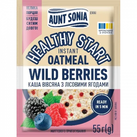 Каша Aunt Sonia вівсяна 55 г з лісовими ягодами