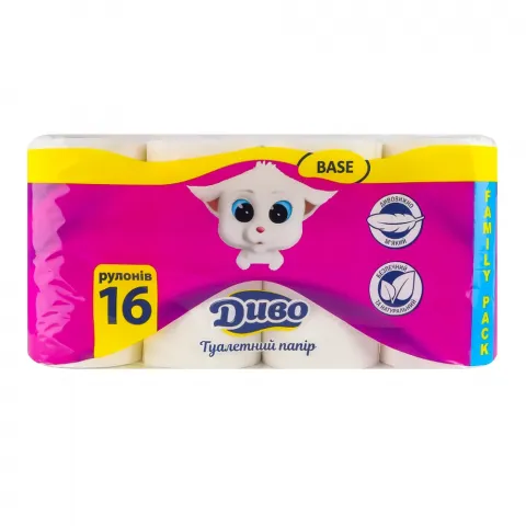 Туал. папір Диво 16 шт. білий 2 шар.