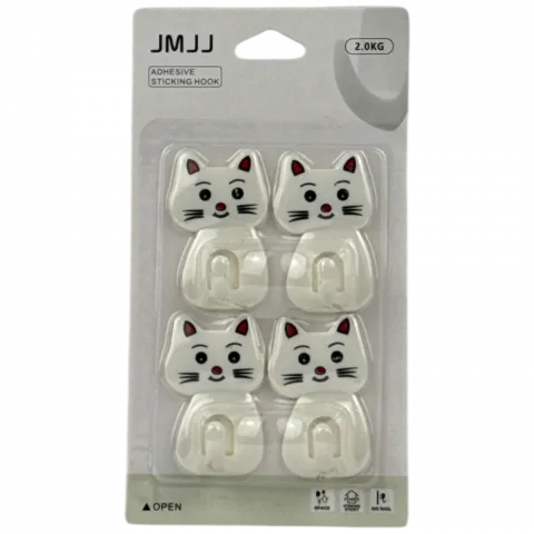 Набір гачків 4шт. Кошеня біле` арт.714 И121714 И121`