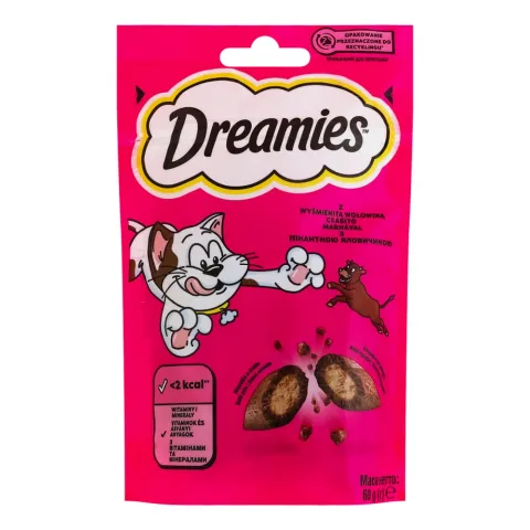 Ласощі д/котів Dreamies 60 г з яловичиною