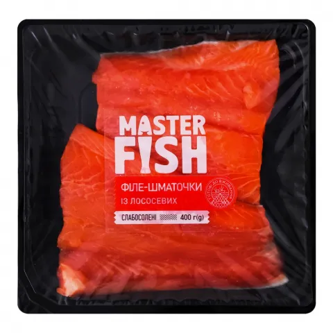 Філе-шматочки Master Fish 400 г с/с із лососевих