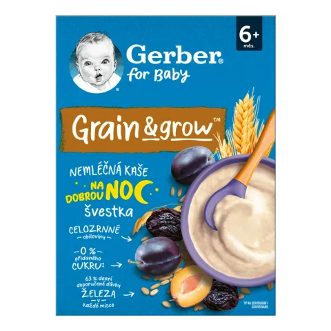 Каша Gerber 200 г безмол. вівсяно-пшенична з чорносл.