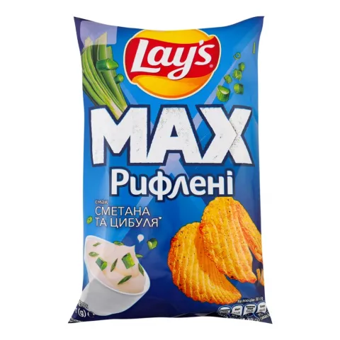 Чипси Lays Max 95 г Сметана та цибуля