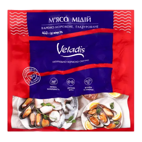 Мідії Veladis 400 г вар. очищ.