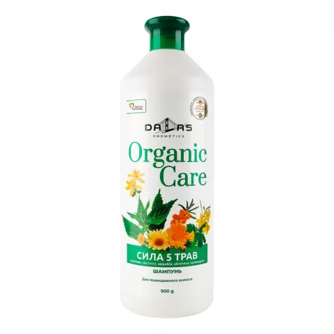 Шампунь Dallas 900 г Organic care Сила 5 трав