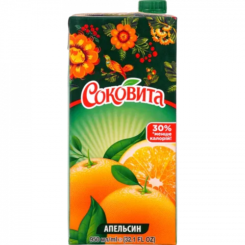 Напій б/алк. Соковита 0,95 л Апельсин