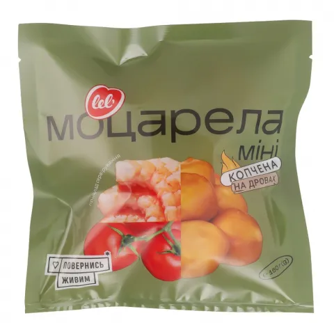Сир Lel Моцарела 160 г Міні копч.