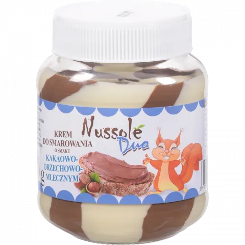 Паста Nussole 350 г DUO шоколадна з горіхово-молочним смаком (Польща)